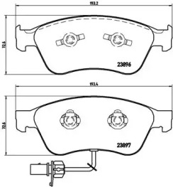 Комплект тормозных колодок (BREMBO: P 85 102)