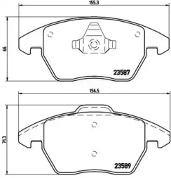 Комплект тормозных колодок (BREMBO: P 85 105)