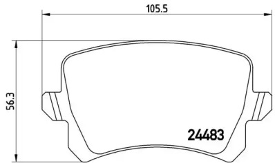 Комплект тормозных колодок (BREMBO: P 85 109)