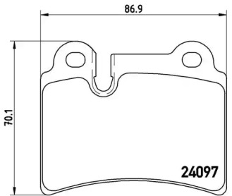 Комплект тормозных колодок (BREMBO: P 85 111)