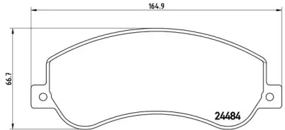 Комплект тормозных колодок (BREMBO: P 85 115)