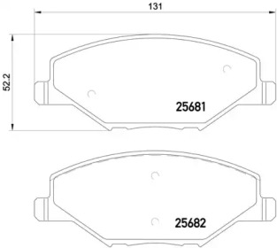 Комплект тормозных колодок (BREMBO: P 85 121)