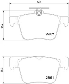 Комплект тормозных колодок (BREMBO: P 85 124)