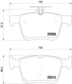 Комплект тормозных колодок (BREMBO: P 85 125)