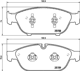 Комплект тормозных колодок (BREMBO: P 85 127)