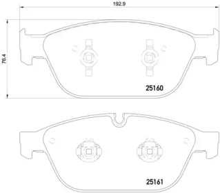 Комплект тормозных колодок (BREMBO: P 85 128)