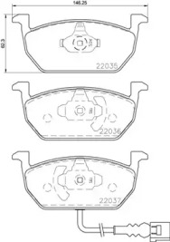 Комплект тормозных колодок (BREMBO: P 85 137)