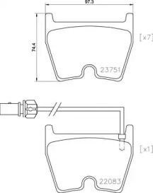 Комплект тормозных колодок (BREMBO: P 85 139)