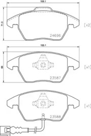 Комплект тормозных колодок (BREMBO: P 85 146)