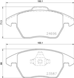 Комплект тормозных колодок (BREMBO: P 85 148)