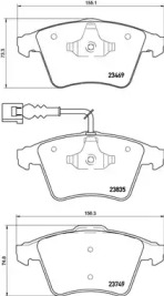 Комплект тормозных колодок (BREMBO: P 85 149)