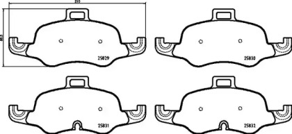 Комплект тормозных колодок (BREMBO: P 85 160)