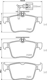 Комплект тормозных колодок (BREMBO: P 85 162)