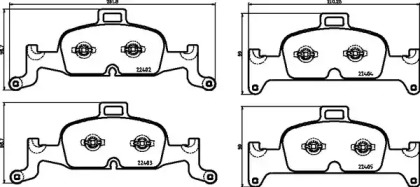 Комплект тормозных колодок (BREMBO: P 85 164)