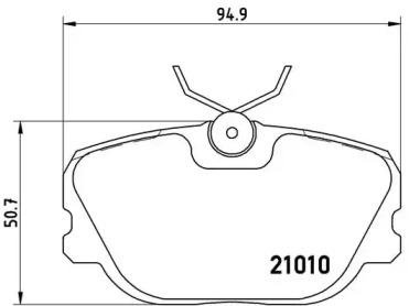 Комплект тормозных колодок (BREMBO: P 86 011)