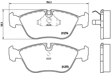 Комплект тормозных колодок (BREMBO: P 86 013)