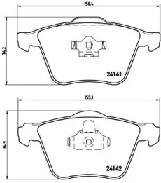 Комплект тормозных колодок (BREMBO: P 86 018)