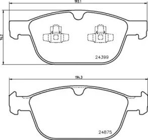 Комплект тормозных колодок (BREMBO: P 86 023)