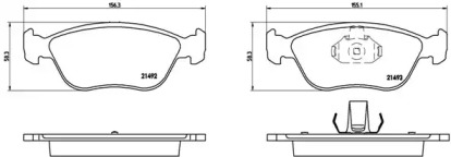 Комплект тормозных колодок (BREMBO: P 86 024)