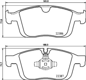 Комплект тормозных колодок (BREMBO: P 86 026)