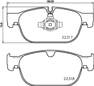 Комплект тормозных колодок (BREMBO: P 86 027)