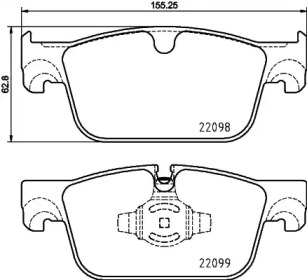 Комплект тормозных колодок (BREMBO: P 86 028)