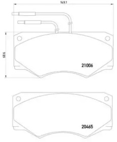 Комплект тормозных колодок (BREMBO: P A6 002)