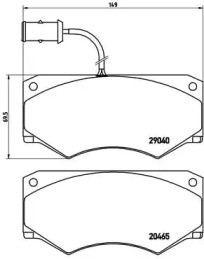 Комплект тормозных колодок (BREMBO: P A6 005)