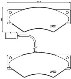 Комплект тормозных колодок (BREMBO: P A6 007)