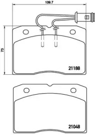 Комплект тормозных колодок (BREMBO: P A6 009)