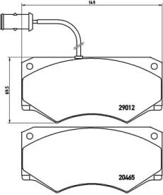 Комплект тормозных колодок (BREMBO: P A6 013)