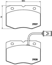 Комплект тормозных колодок (BREMBO: P A6 014)