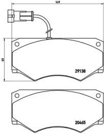 Комплект тормозных колодок (BREMBO: P A6 016)