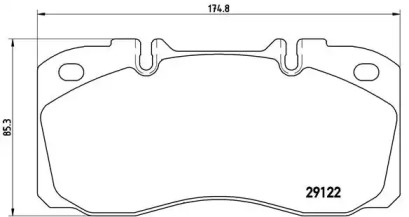 Комплект тормозных колодок (BREMBO: P A6 025)