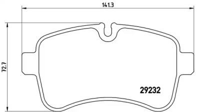 Комплект тормозных колодок (BREMBO: P A6 027)