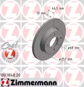 Тормозной диск (ZIMMERMANN: 100.1048.20)