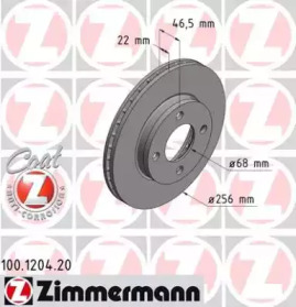 Тормозной диск (ZIMMERMANN: 100.1204.20)