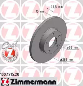 Тормозной диск (ZIMMERMANN: 100.1215.20)