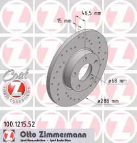 Тормозной диск (ZIMMERMANN: 100.1215.52)