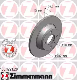 Тормозной диск (ZIMMERMANN: 100.1221.20)