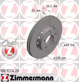 Тормозной диск (ZIMMERMANN: 100.1224.20)