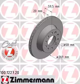 Тормозной диск (ZIMMERMANN: 100.1227.20)