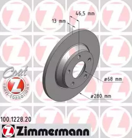 Тормозной диск (ZIMMERMANN: 100.1228.20)