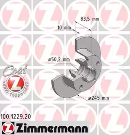 Тормозной диск (ZIMMERMANN: 100.1229.20)