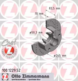 Тормозной диск (ZIMMERMANN: 100.1229.52)