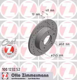 Тормозной диск (ZIMMERMANN: 100.1232.52)