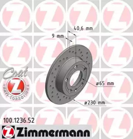 Тормозной диск (ZIMMERMANN: 100.1236.52)