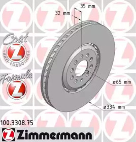 Тормозной диск (ZIMMERMANN: 100.3308.75)