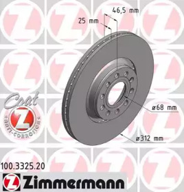 Тормозной диск (ZIMMERMANN: 100.3325.20)