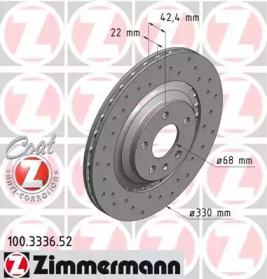 Тормозной диск (ZIMMERMANN: 100.3336.52)